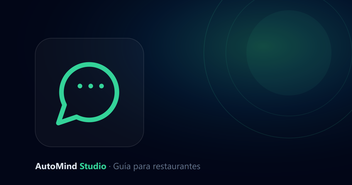 Icono de burbuja de chat — guía de WhatsApp para restaurantes
