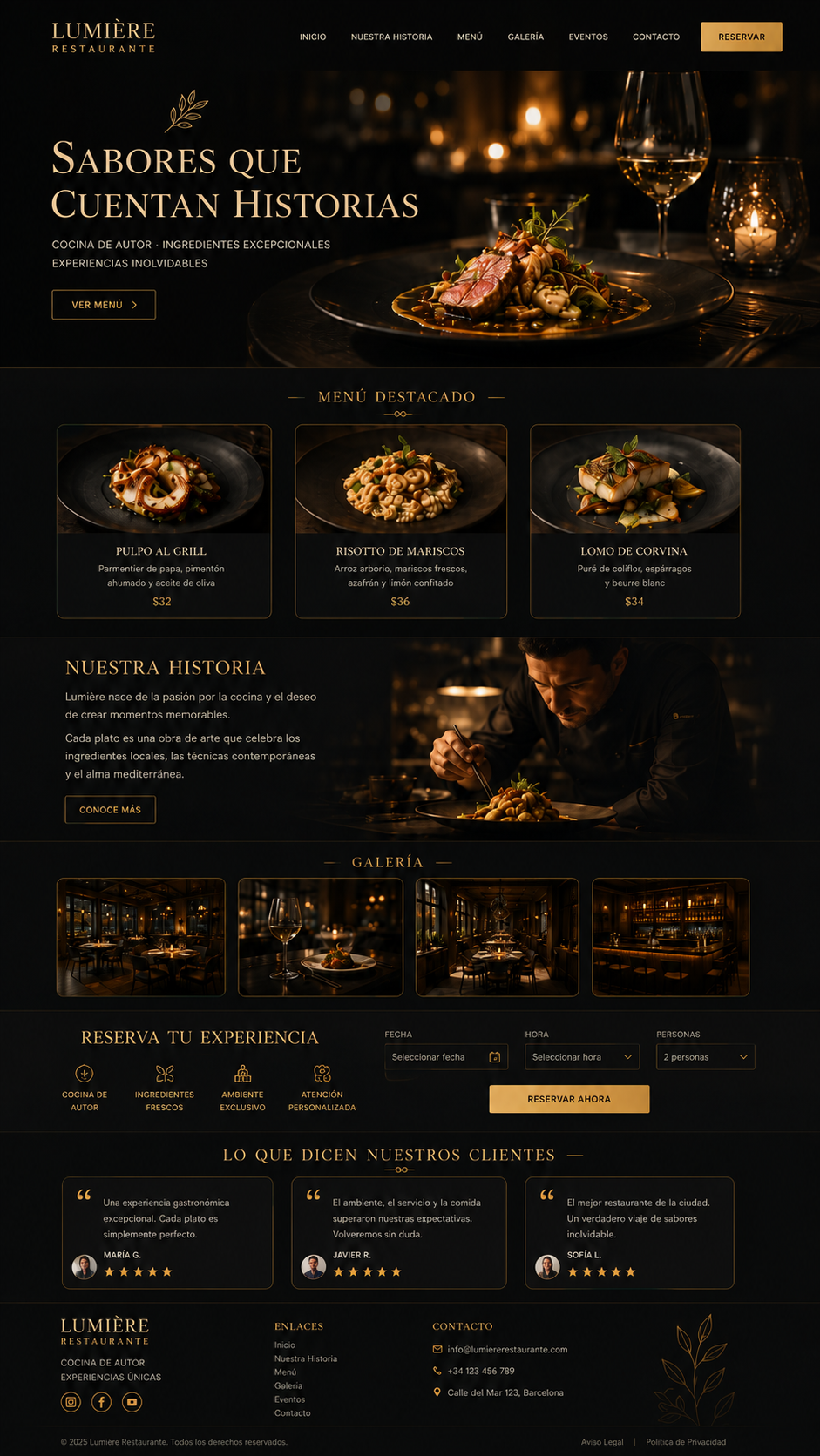 Captura de ejemplo de diseño web 2