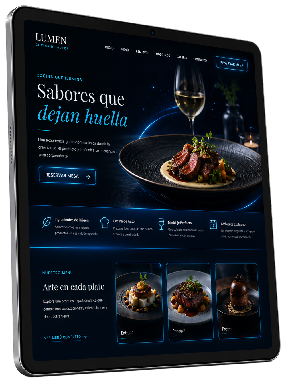 Web Inteligente para un restaurante de Barcelona diseñada por AutoMind Studio